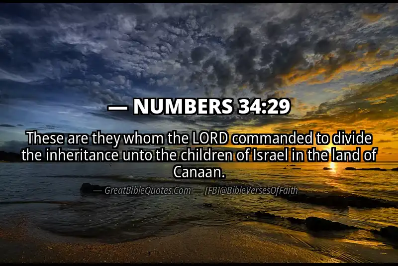 NUMBERS 34:29 Verse