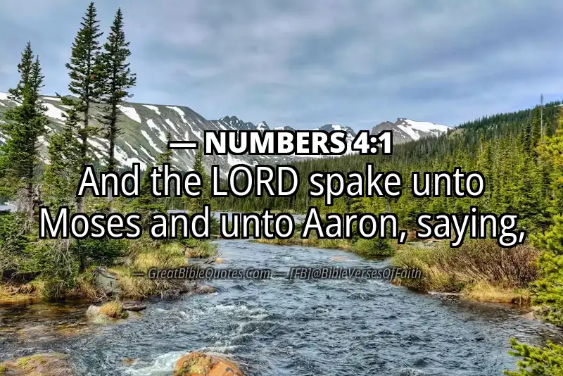 NUMBERS 4:1 Verse