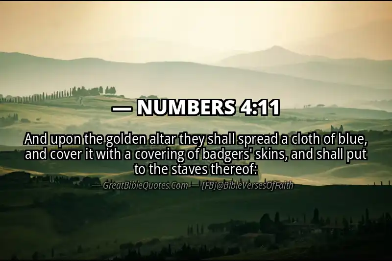 NUMBERS 4:11 Verse
