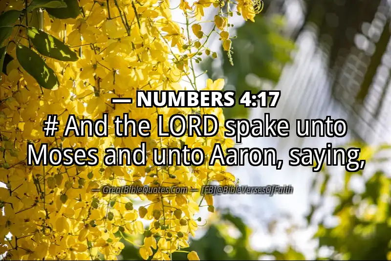 NUMBERS 4:17 Verse
