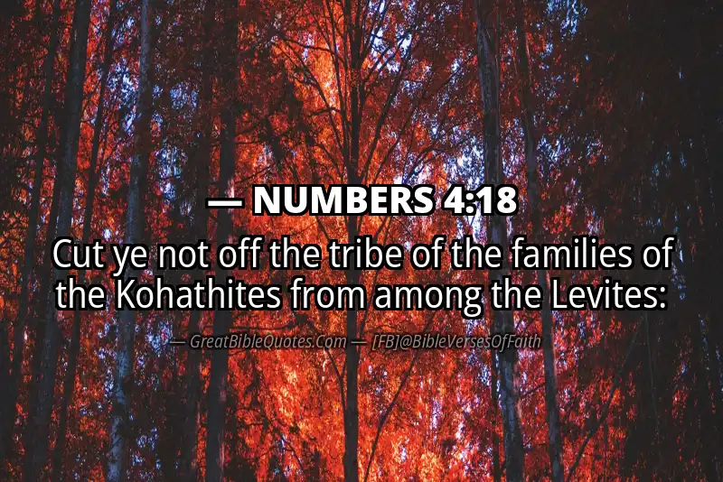 NUMBERS 4:18 Verse