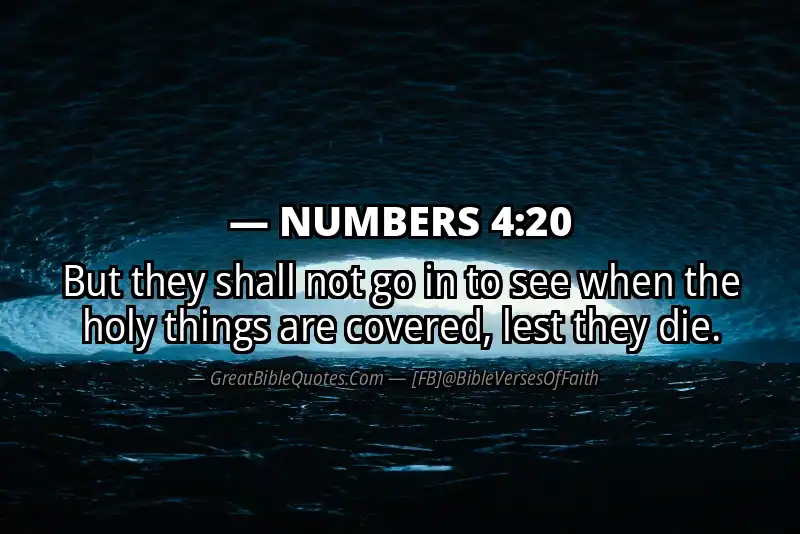 NUMBERS 4:20 Verse