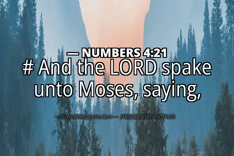 NUMBERS 4:21 Verse Image
