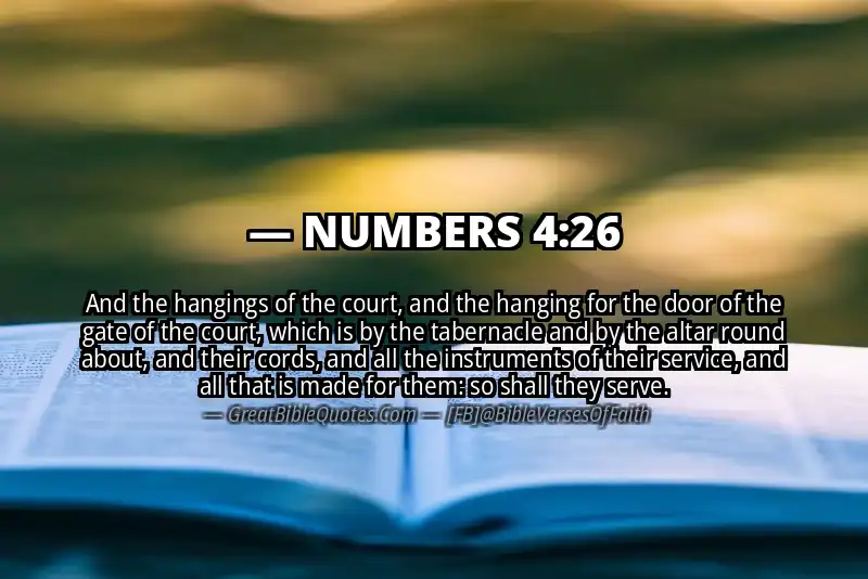 NUMBERS 4:26 Verse Image