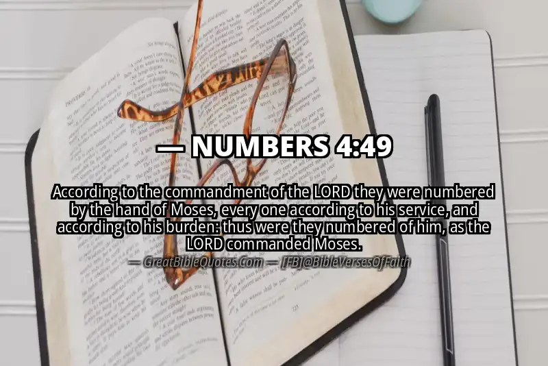 NUMBERS 4:49 Verse