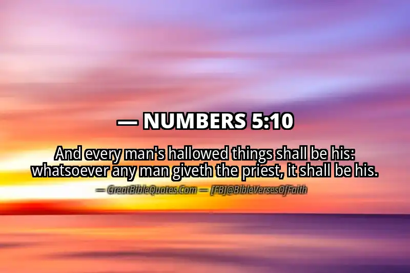 NUMBERS 5:10 Verse