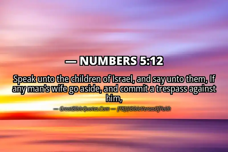 NUMBERS 5:12 Verse