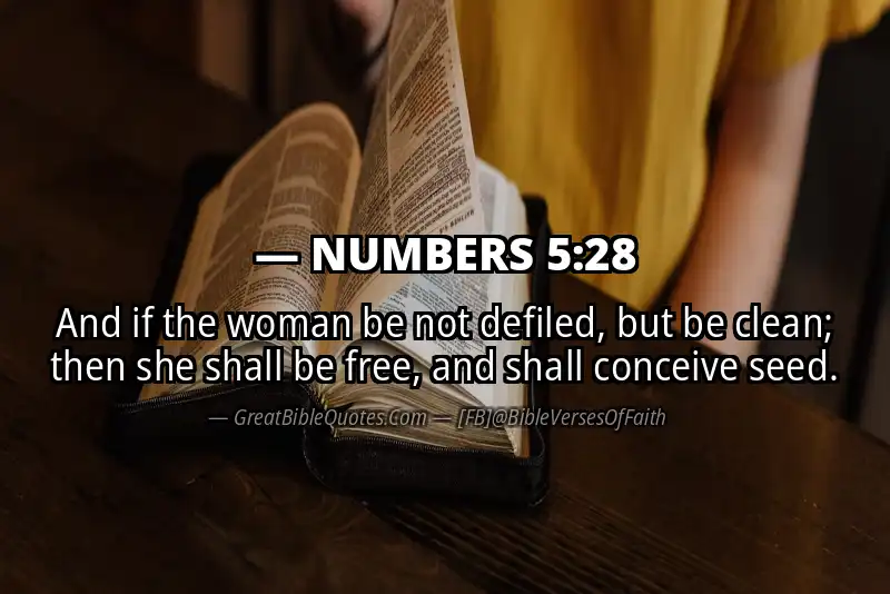 NUMBERS 5:28 Verse Image