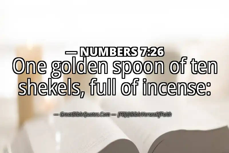 NUMBERS 7:26 Verse
