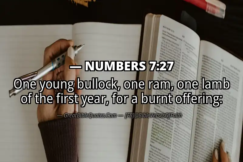 NUMBERS 7:27 Verse