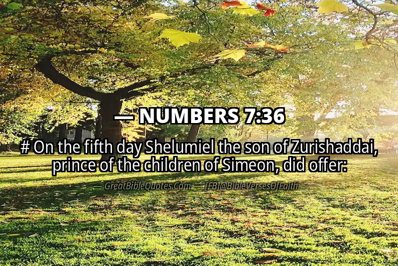 NUMBERS 7:36 Verse Image