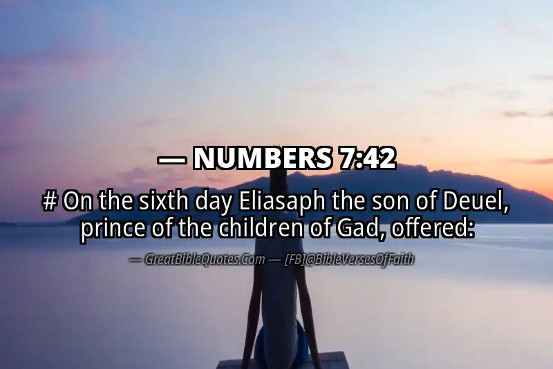 NUMBERS 7:42 Verse