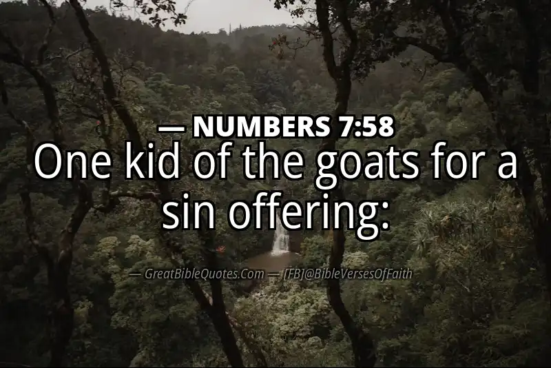 NUMBERS 7:58 Verse Image