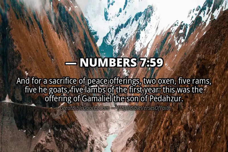 NUMBERS 7:59 Verse