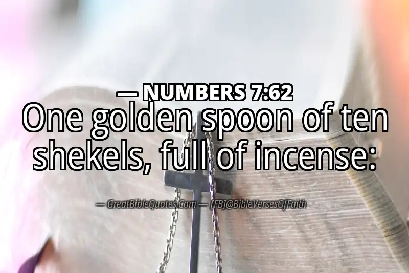 NUMBERS 7:62 Verse
