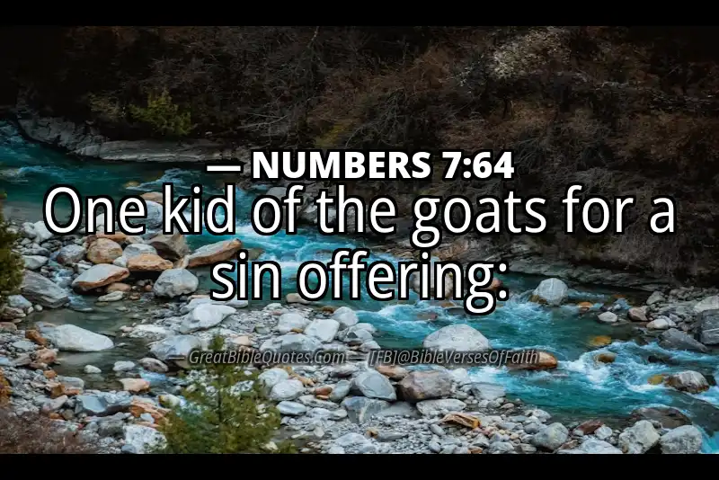 NUMBERS 7:64 Verse