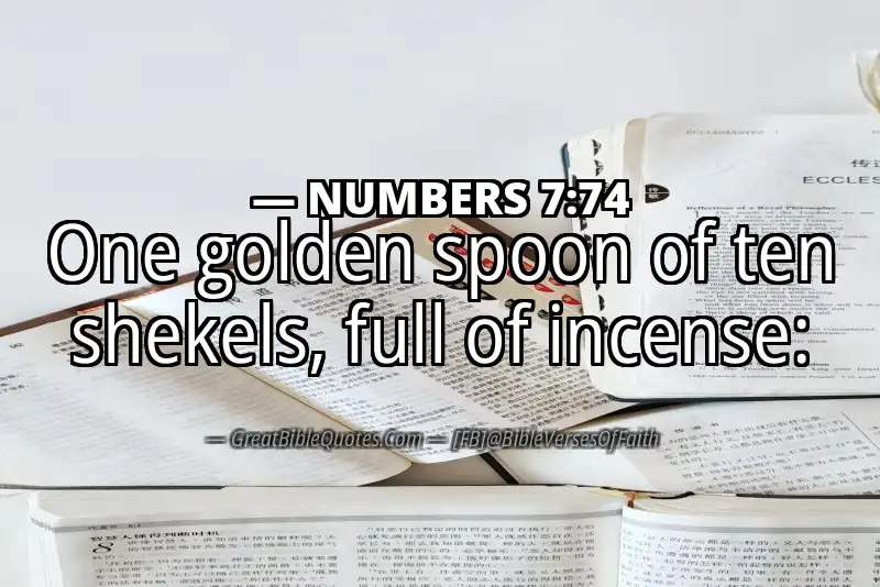 NUMBERS 7:74 Verse