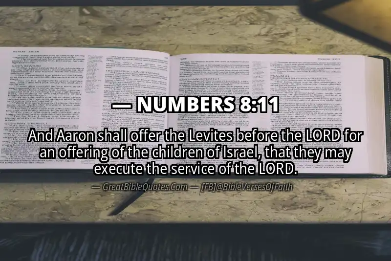 NUMBERS 8:11 Verse