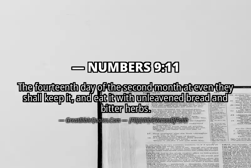 NUMBERS 9:11 Verse Image