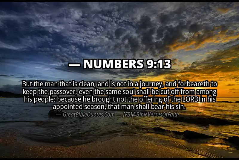 NUMBERS 9:13 Verse Image