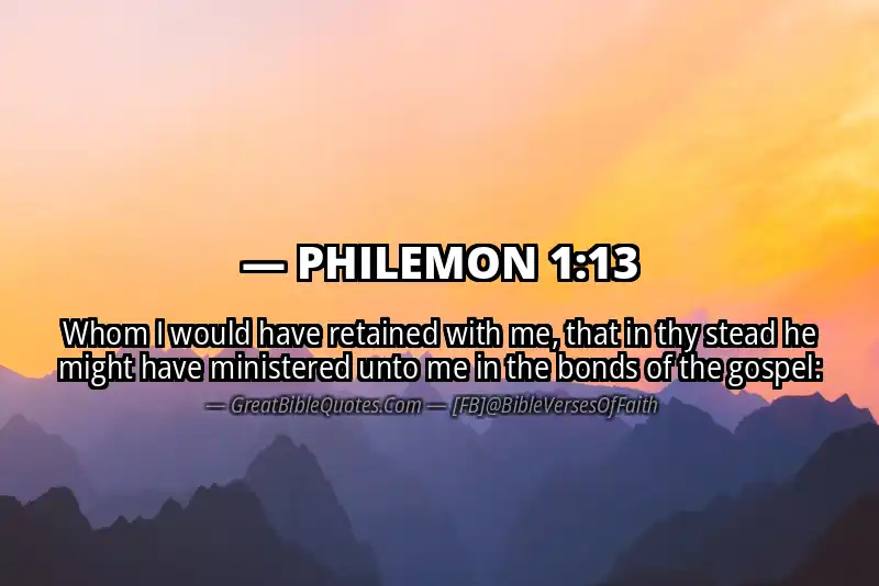 PHILEMON 1:13 Verse