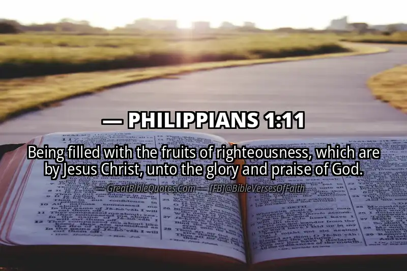 Bible verse: PHILIPPIANS 1:11 Image