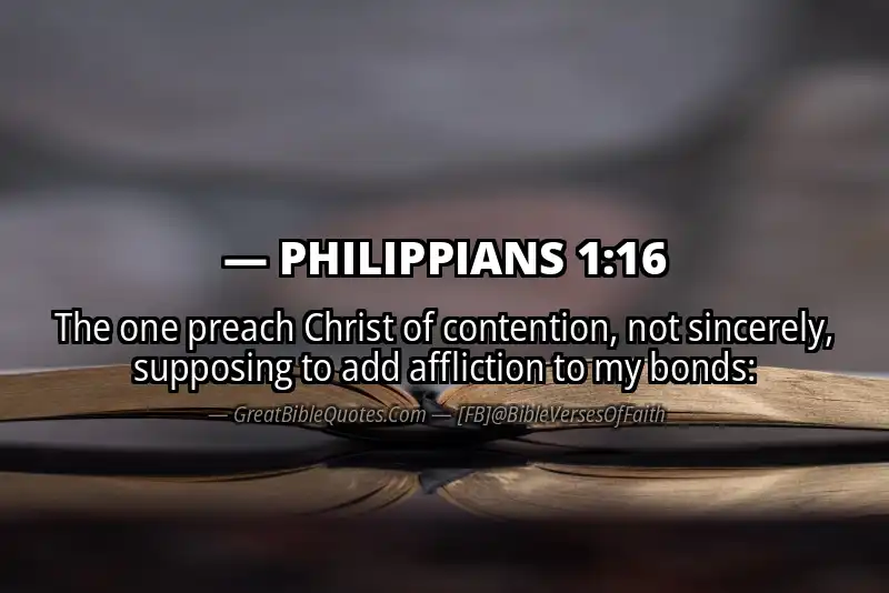 Bible verse: PHILIPPIANS 1:16 Image