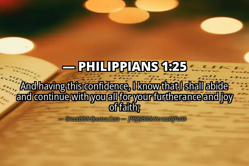 PHILIPPIANS 1:25 Verse