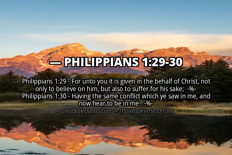 Image for PHILIPPIANS 1:29-30 Bible verse