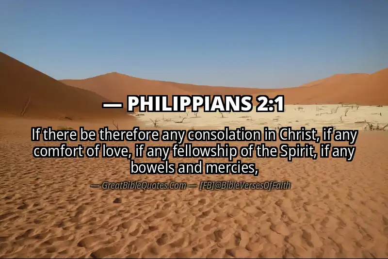Bible verse: PHILIPPIANS 2:1 Image