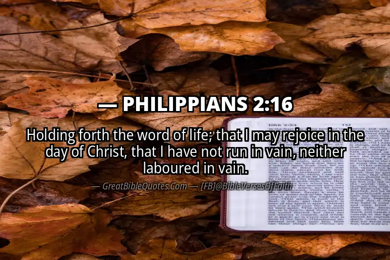 Bible verse: PHILIPPIANS 2:16 Image