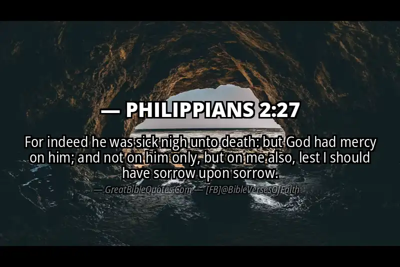 PHILIPPIANS 2:27 Verse Image