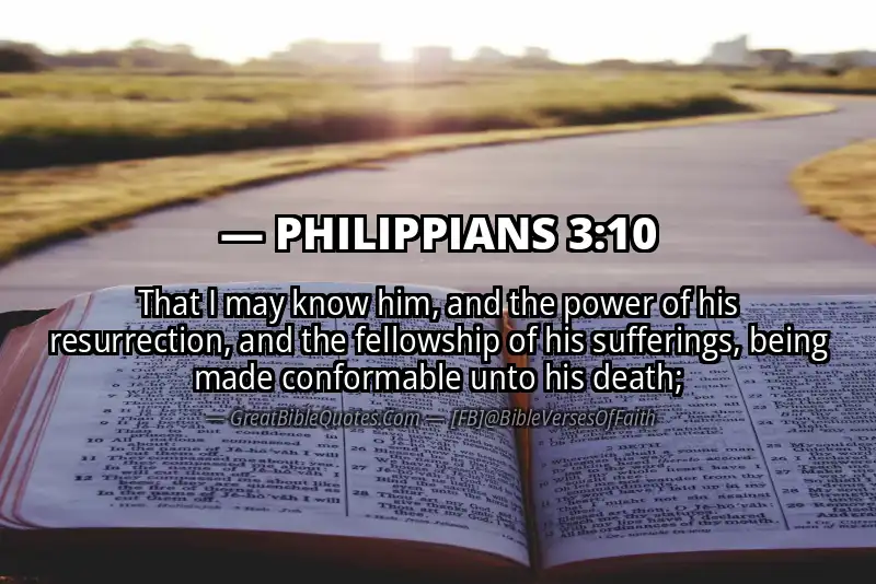 Image for PHILIPPIANS 3:10 Bible verse