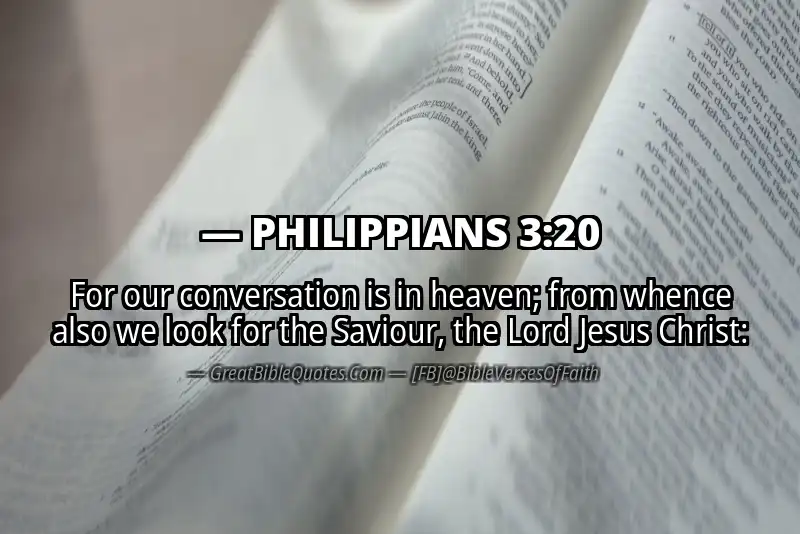 Bible verse: PHILIPPIANS 3:20 Image