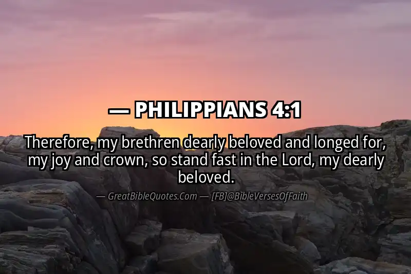 PHILIPPIANS 4:1 Verse
