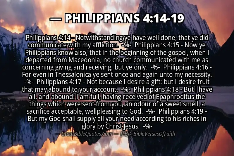 Image for PHILIPPIANS 4:14-19 Bible verse