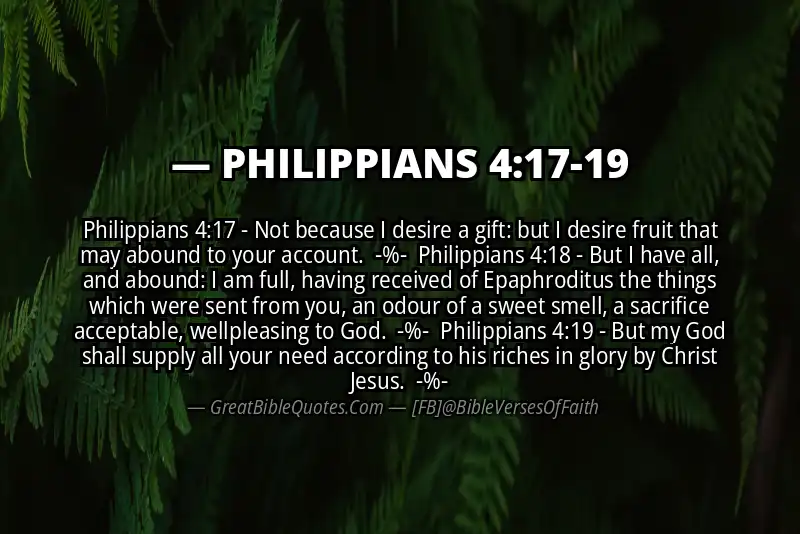 Image for PHILIPPIANS 4:17-19 Bible verse