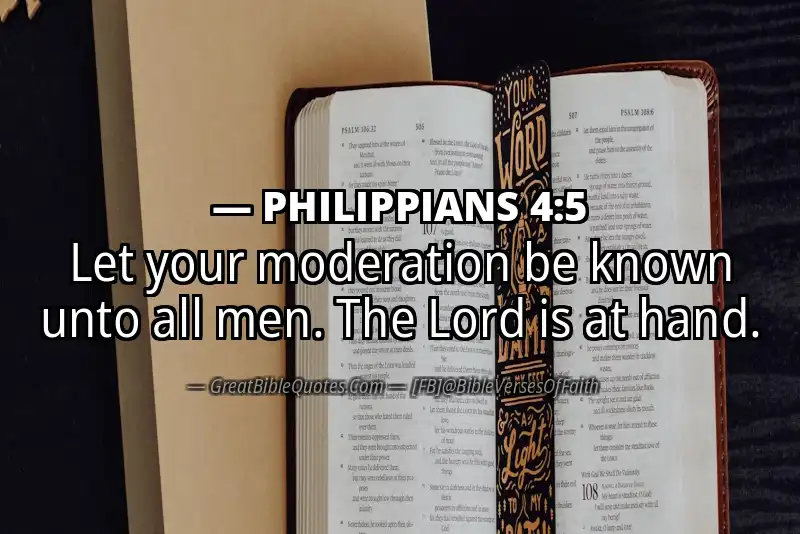 Image for PHILIPPIANS 4:5 Bible verse