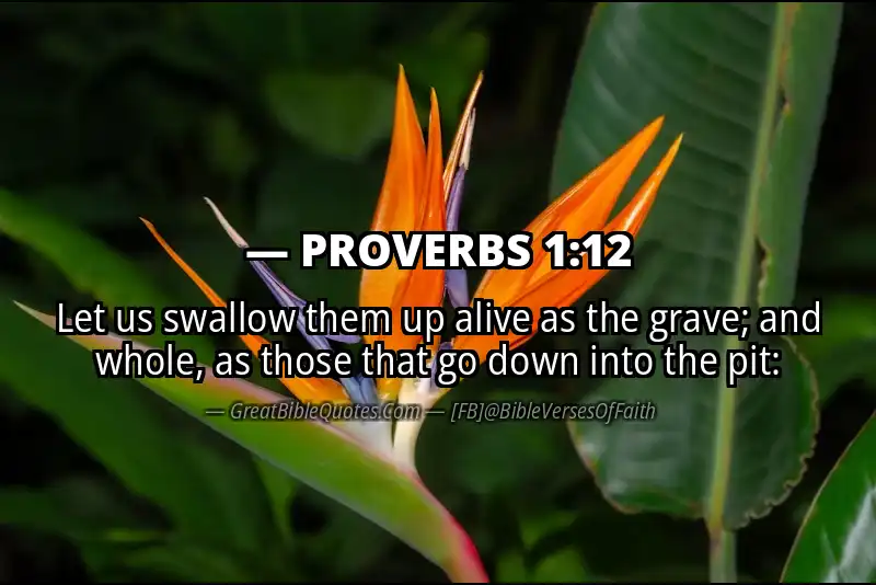 PROVERBS 1:12 Verse