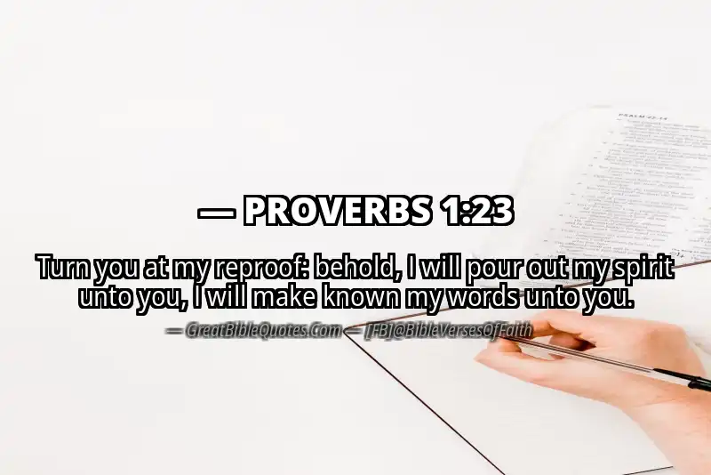 Bible verse: PROVERBS 1:23 Image