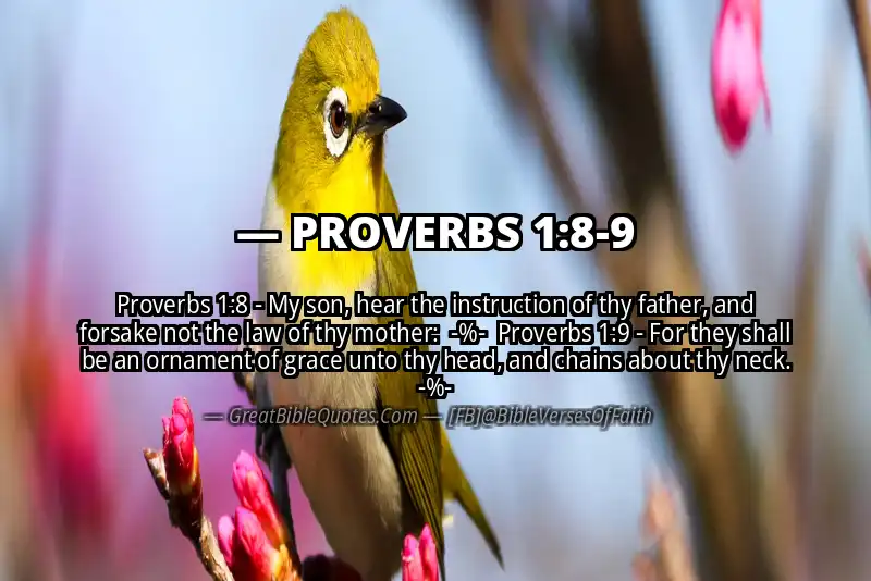 Image for PROVERBS 1:8-9 Bible verse