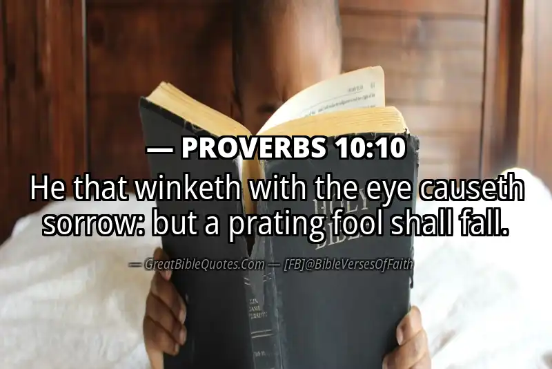 PROVERBS 10:10 Verse