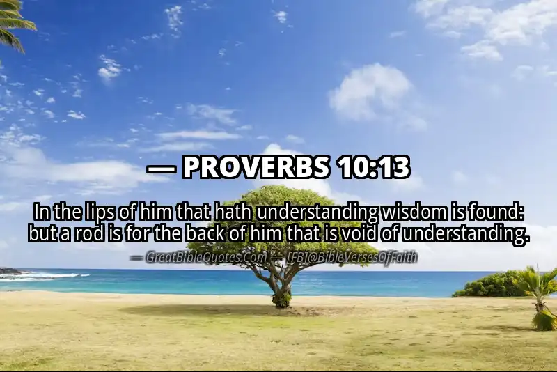 PROVERBS 10:13 Verse