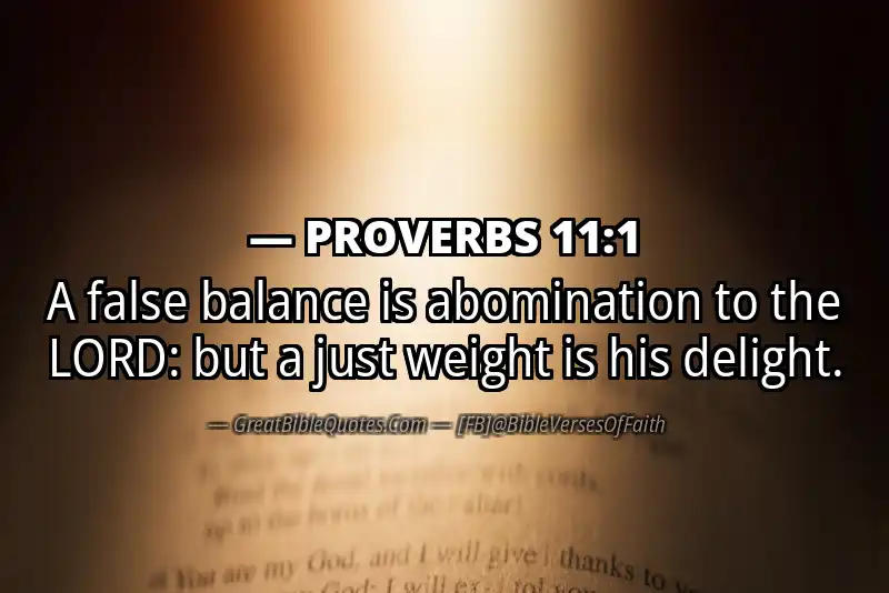 PROVERBS 11:1 Verse