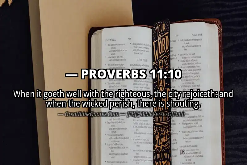 PROVERBS 11:10 Verse