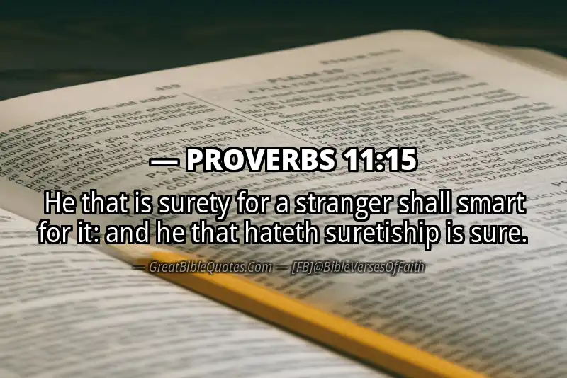 PROVERBS 11:15 Verse