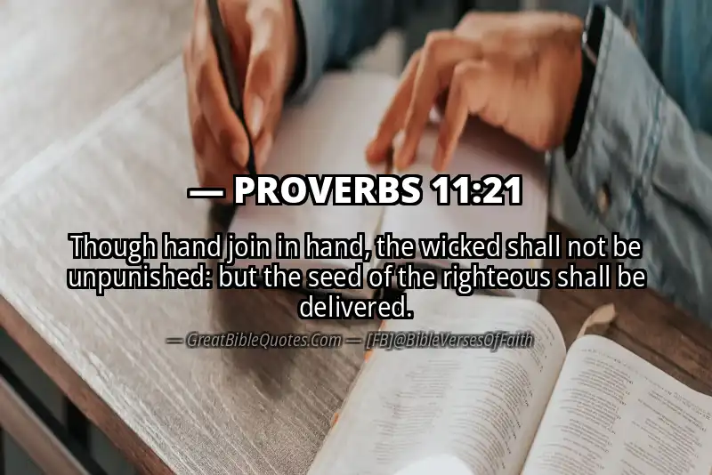 PROVERBS 11:21 Verse