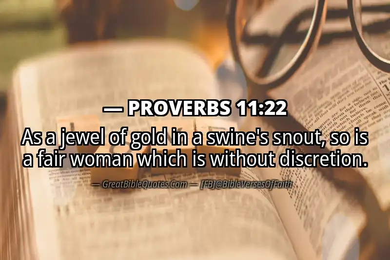 PROVERBS 11:22 Verse