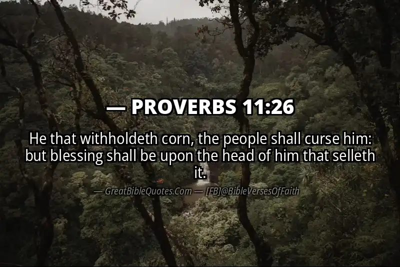 PROVERBS 11:26 Verse