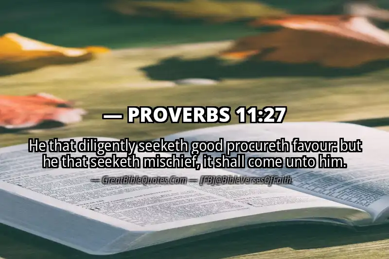 PROVERBS 11:27 Verse